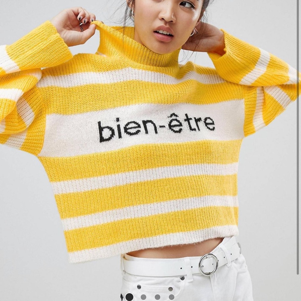 Neon Rose Roll Neck Sweater
